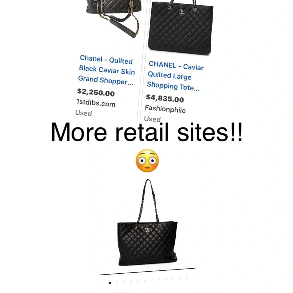 Authentic Chanel Caviar Leather Tote! - Picture 7 of 8